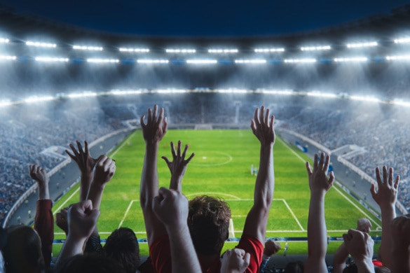 fan cheering at Pittsburgh sports team stadium